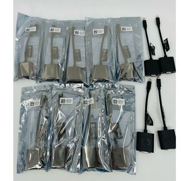 13 NEW Genuine Dell 00FVP (DAYBNBC084) Mini Display Port mDP to VGA Adapters - Picture 1 of 6